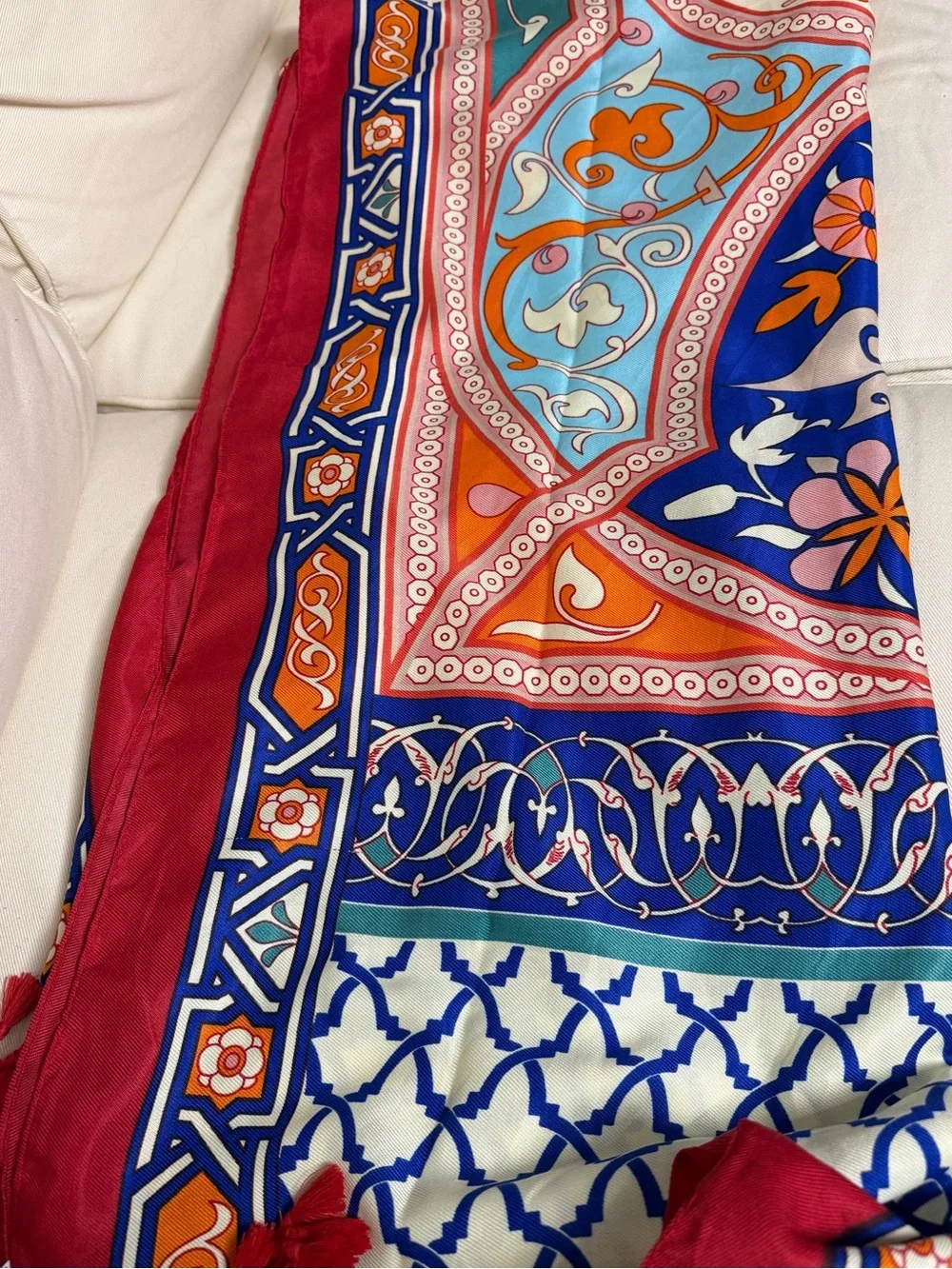 Mindful Souls Multicolor Corner Tassel Scarf Shawl Cover Up 70